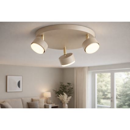 BRILAGI - LED точковий світильник MONO 3xGX53/30W/230V бежевий/золотий