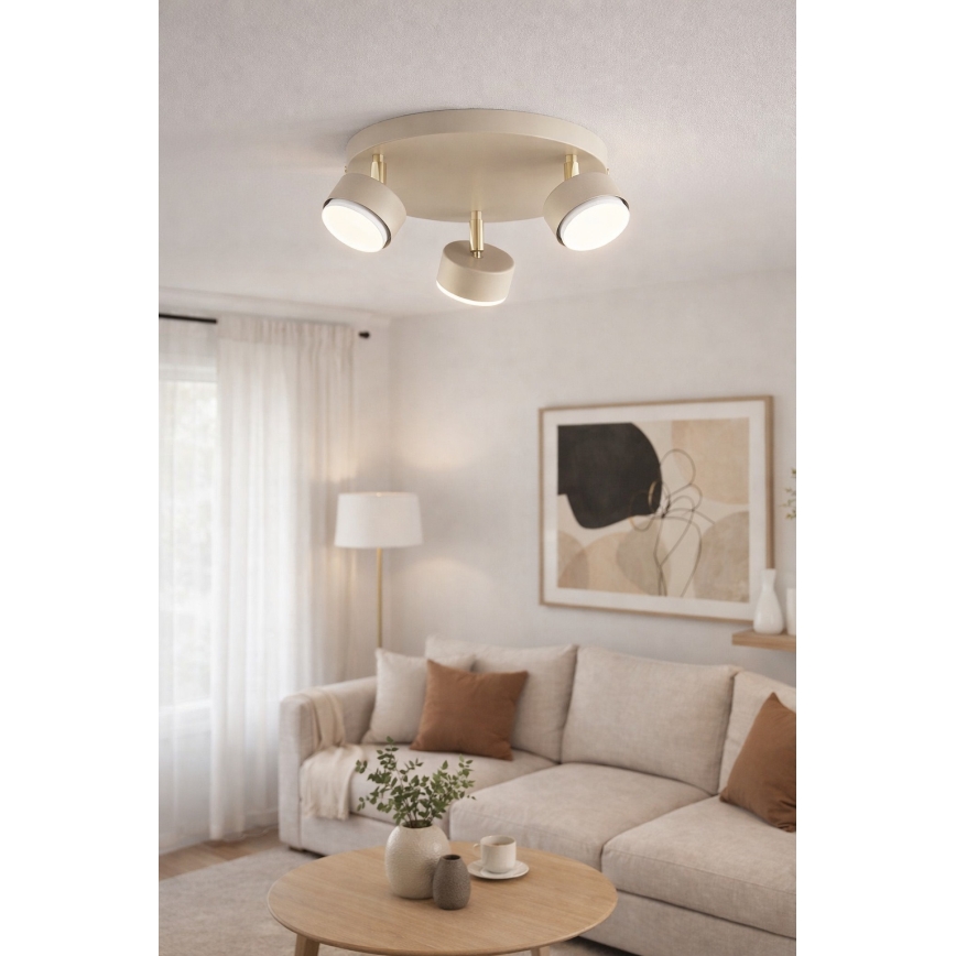 BRILAGI - LED точковий світильник MONO 3xGX53/30W/230V бежевий/золотий