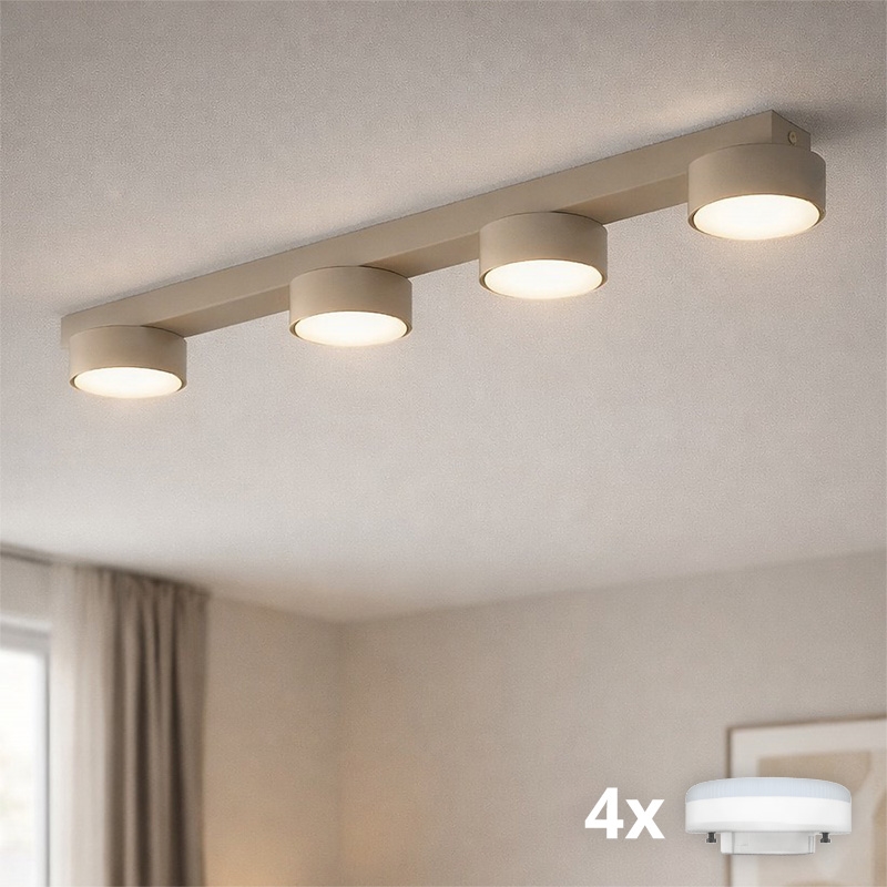 Brilagi - LED точковий світильник MONO 4xGX53/12W/230V бежевий