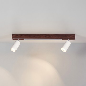 BRILAGI - LED Точковий світильник SELE 2xGU10/30W/230V + LED/15W білий/дубовий декор
