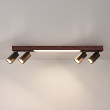 BRILAGI - LED точковий світильник SELE 4xGU10/30W/230V + LED/20W чорний/декор дуба