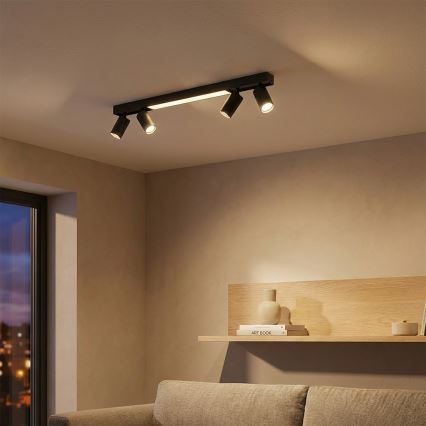 Brilagi - LED точковий світильник SELE 4xGU10/30W/230V + LED/25W чорний