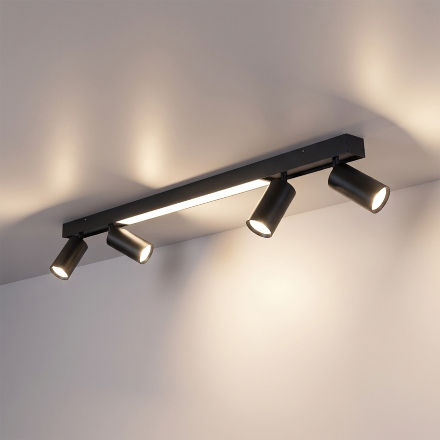Brilagi - LED точковий світильник SELE 4xGU10/30W/230V + LED/25W чорний