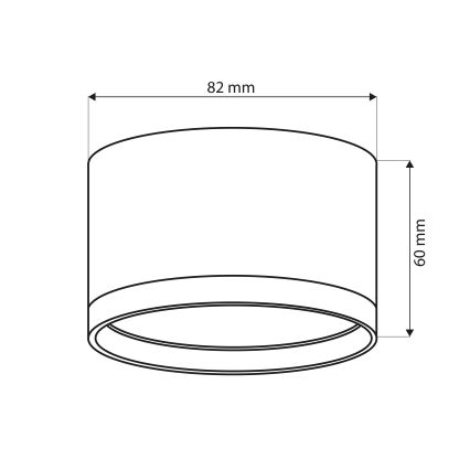 BRILAGI - LED Точковий світильник SMOOTH 1xGX53/15W/230V 60x82 mm чорний