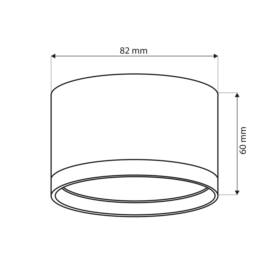 BRILAGI - LED Точковий світильник SMOOTH 1xGX53/15W/230V 60x82 mm чорний