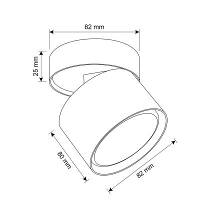 BRILAGI - LED точковий світильник SMOOTH TILTY 1xGX53/15W/230V білий