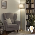 Brilagi - LED торшер CERIA 1xE27/20W/230V диаметр 30 см серый/золотой