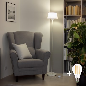 Brilagi - LED торшер CERIA 1xE27/40W/230V, диам. 25 см, белый