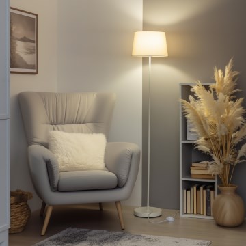 Brilagi - LED торшер CERIA 1xE27/40W/230V діам. 30 см бежевий/білий