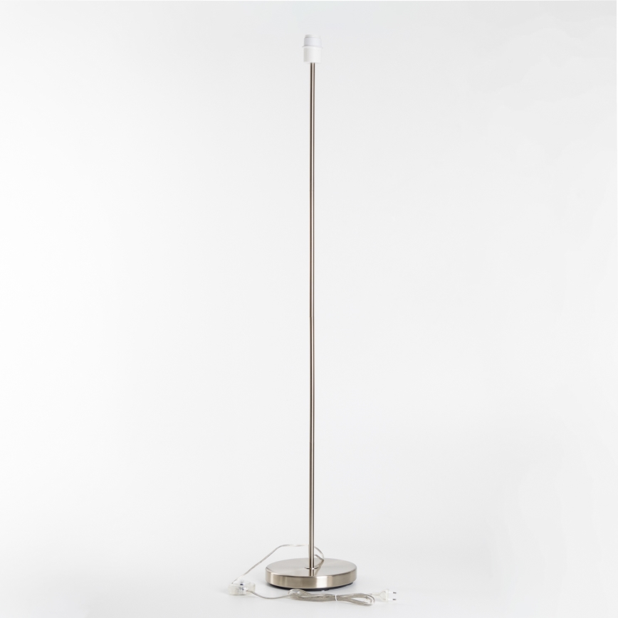 Brilagi - LED торшер CERIA 1xE27/40W/230V диаметр 40 см бамбук/матовый хром