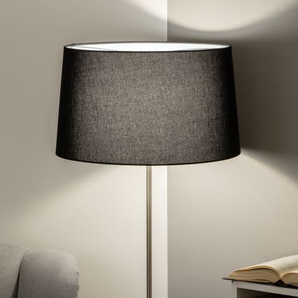 Brilagi - LED-торшер CERIA 1xE27/40W/230V, диаметр 45 см, черный/матовый хром