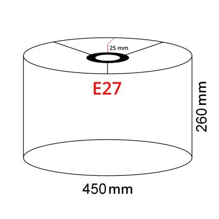 Brilagi - LED торшер CERIA 1xE27/40W/230V, діаметр 45 см, сірий/матовий хром