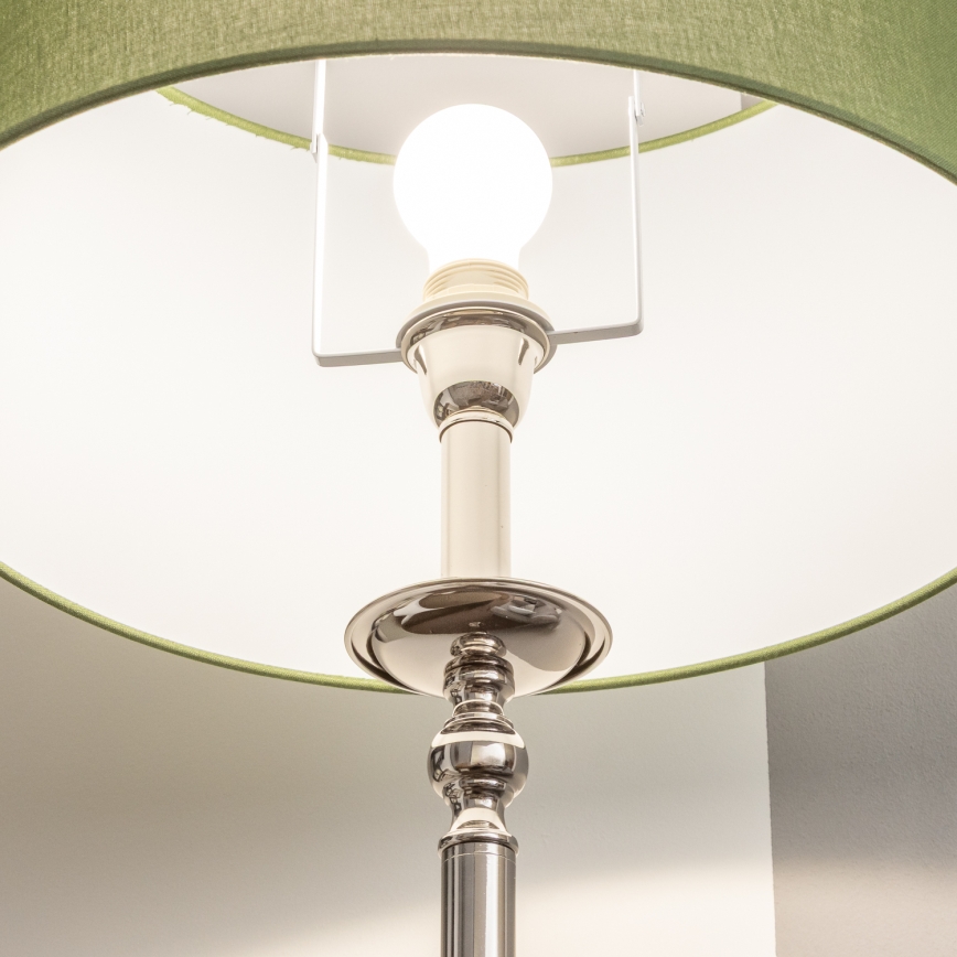 Brilagi - LED торшер CERIA 1xE27/60W/230V Ø 45 см полированный хром/зеленый
