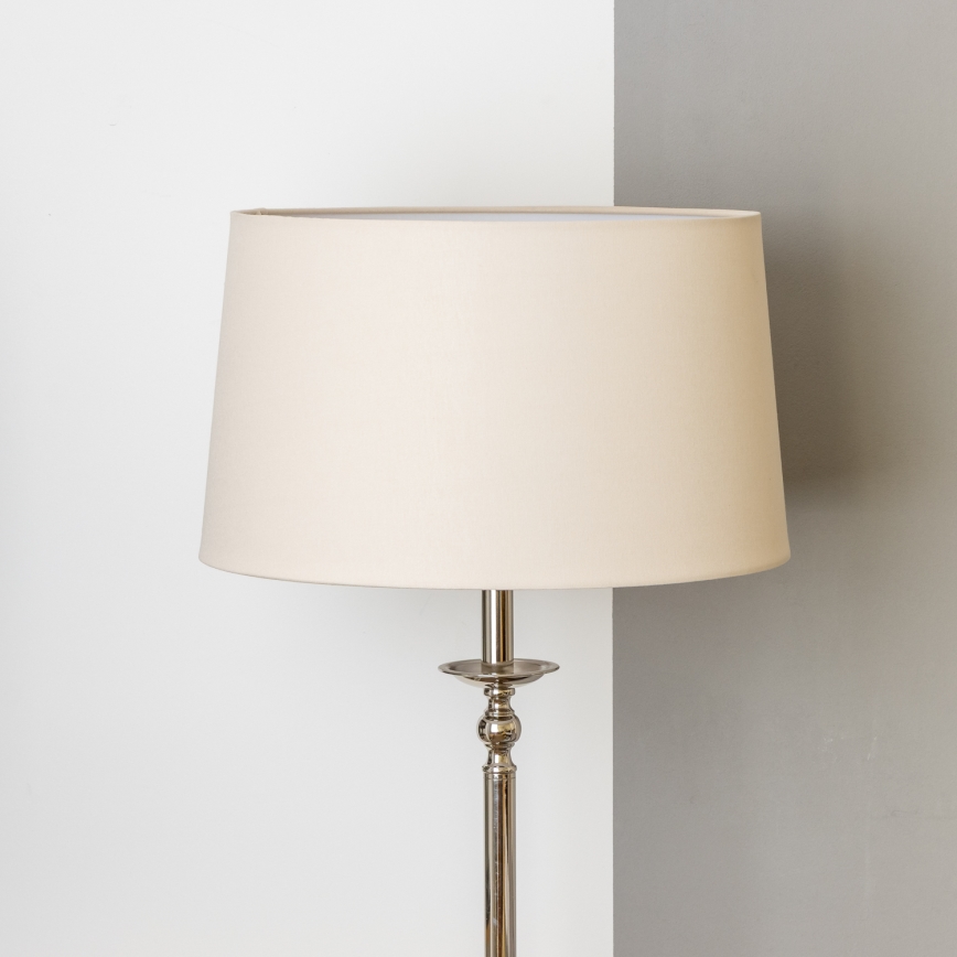 Brilagi - LED торшер CERIA 1×E27/60Вт/230В Ø 45 см глянцевый хром/бежевый
