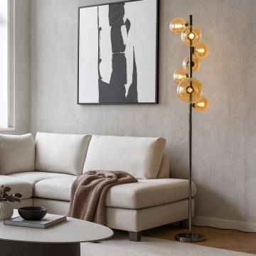 Brilagi - LED торшер MILLA 7xG9/3W/230V черный хром/золото