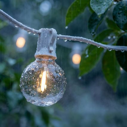 Brilagi - LED уличная декоративная гирлянда GIRLANDA 10xE12/0,6W/230V 8m белая IP44 тёплый белый