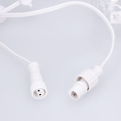 Brilagi - LED уличная декоративная гирлянда GIRLANDA 10xE12/0,6W/230V 8m белая IP44 тёплый белый