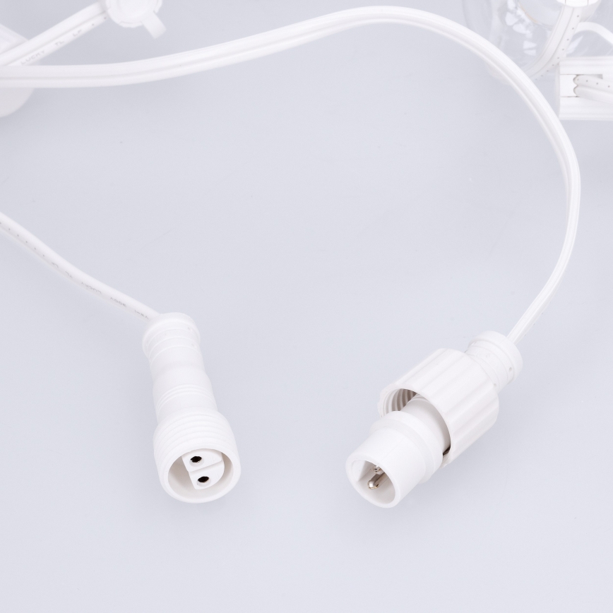 Brilagi - LED уличная декоративная гирлянда GIRLANDA 10xE12/0,6W/230V 8m белая IP44 тёплый белый