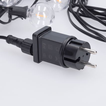Brilagi - LED уличная декоративная гирлянда GIRLANDA 25xE12/0,36W/24V 20m чёрная IP44 тёплый белый