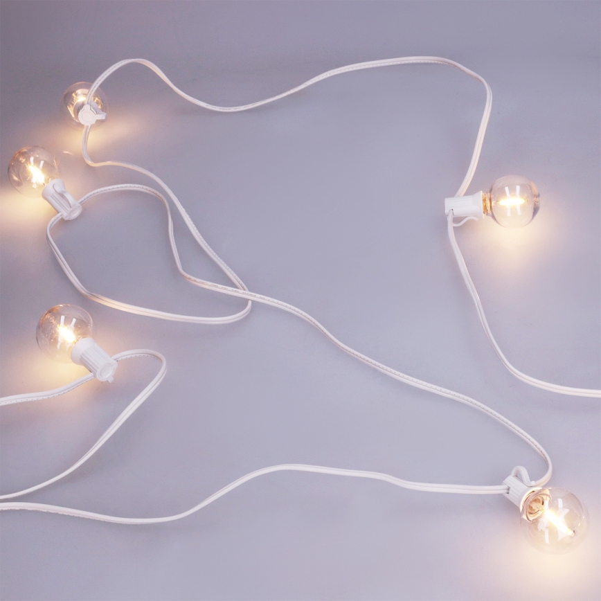 Brilagi - LED уличная декоративная гирлянда GIRLANDA 25xE12/0,8W/230V 20m белая IP44 тёплый белый
