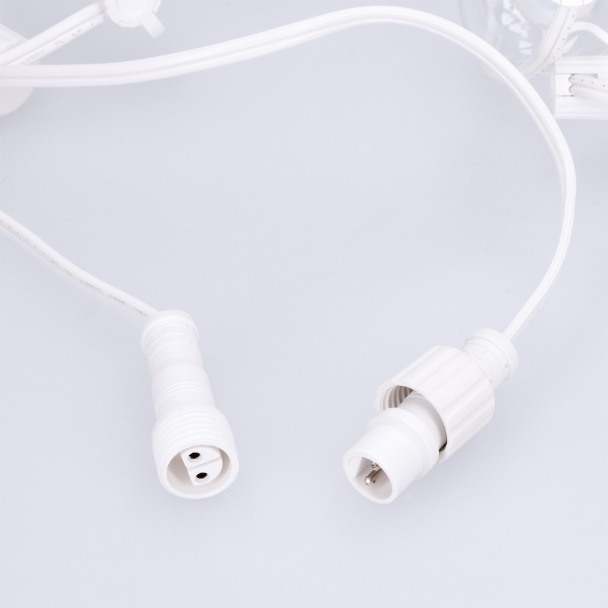 Brilagi - LED уличная декоративная гирлянда GIRLANDA 25xE12/0,8W/230V 20m белая IP44 тёплый белый