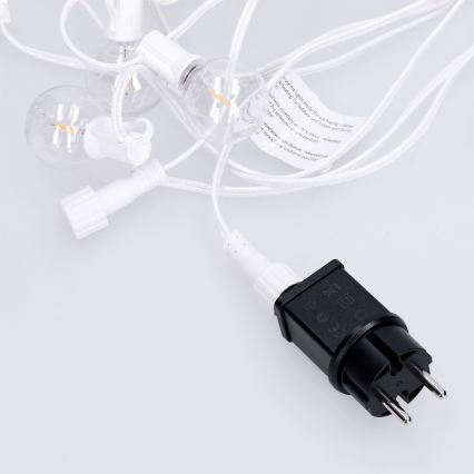 Brilagi - LED уличная декоративная гирлянда GIRLANDA 25xE12/0,8W/230V 20m белая IP44 тёплый белый