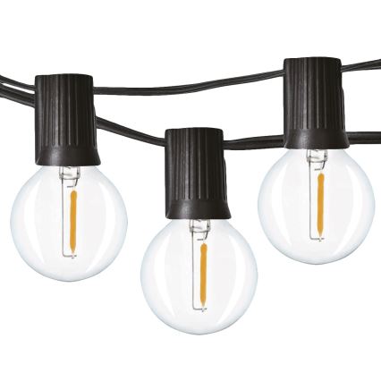 Brilagi - Светодиодная уличная декоративная гирлянда GIRLANDA 25xE12/0,8W/230V 20m IP44 холодный белый