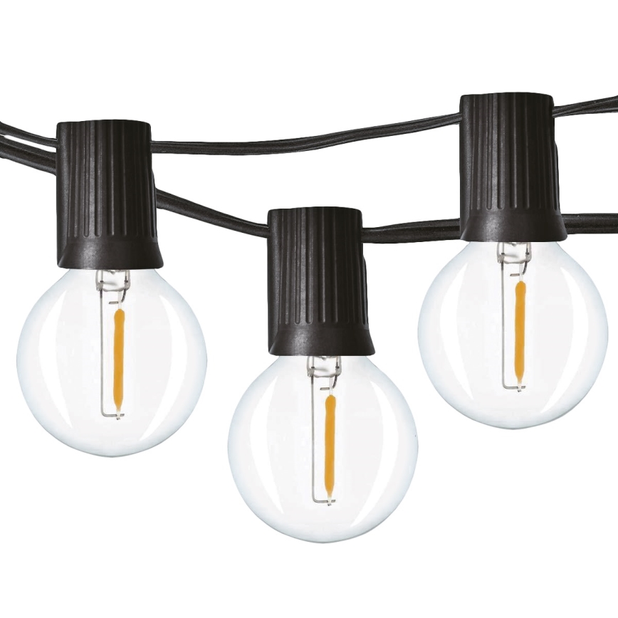 Brilagi - Светодиодная уличная декоративная гирлянда GIRLANDA 25xE12/0,8W/230V 20m IP44 холодный белый
