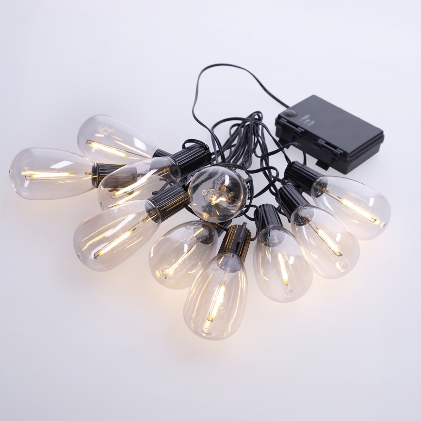 Brilagi - LED уличная гирлянда 10xLED/3xAA 3,2 м IP44 тёплый белый