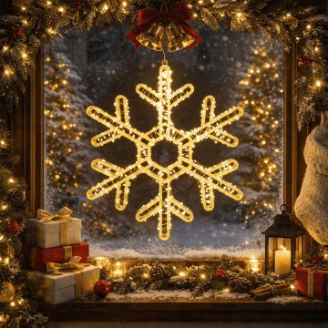 BRILAGI - LED уличная рождественская декорация LED/6W/8 функций 43 cm IP44 снежинка тёплый белый