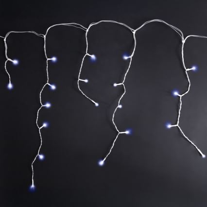 Brilagi - LED уличная рождественская гирлянда, 200xLED/8 режимов, 13m, IP44, холодный белый, сосульки