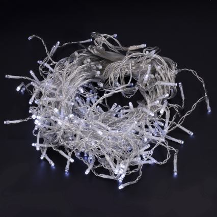 Brilagi - LED уличная рождественская гирлянда, 200xLED/8 режимов, 13m, IP44, холодный белый, сосульки