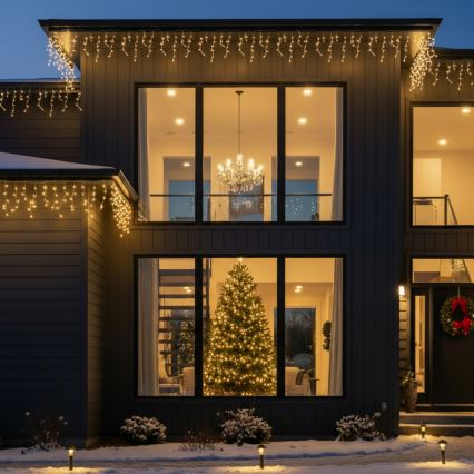 Brilagi - LED уличная рождественская гирлянда 400 светодиодов / 8 режимов, 23 м, IP44, тёплый белый