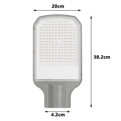 Brilagi - LED уличный фонарь URBANLIGHT LED/100W/230V серый IP65