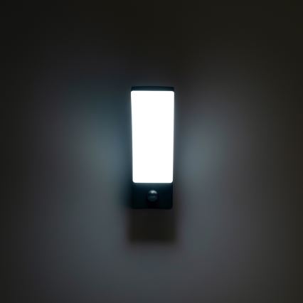 BRILAGI - LED уличный настенный светильник с комбинированным датчиком движения и сумерек ARCELO LED/12W/230V IP65 черный