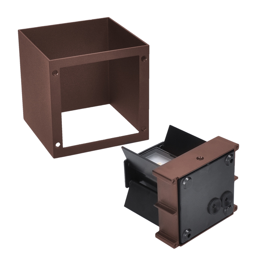 Brilagi - LED уличный настенный светильник CUBE LED/6W/230V коричневый IP54