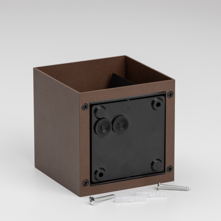 BRILAGI - LED уличный настенный светильник CUBE LED/6W/230V коричневый IP54