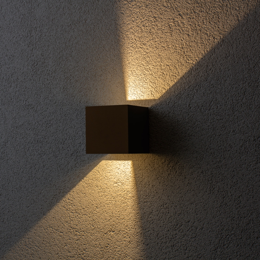 BRILAGI - LED уличный настенный светильник CUBE LED/6W/230V коричневый IP54