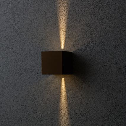 BRILAGI - LED уличный настенный светильник CUBE LED/6W/230V коричневый IP54