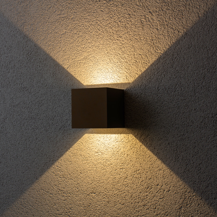 BRILAGI - LED уличный настенный светильник CUBE LED/6W/230V коричневый IP54