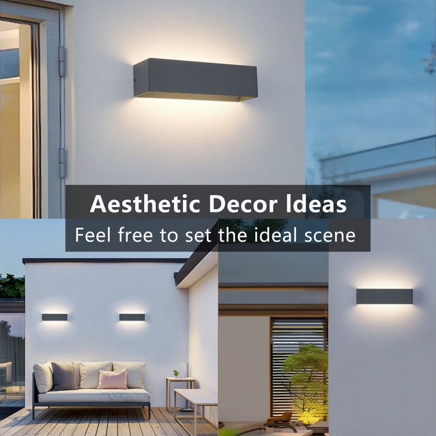 Brilagi - LED уличный настенный светильник DONNANI LED/12W/230V антрацит IP44