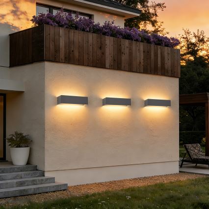 Brilagi - LED уличный настенный светильник DONNANI LED/12W/230V антрацит IP44