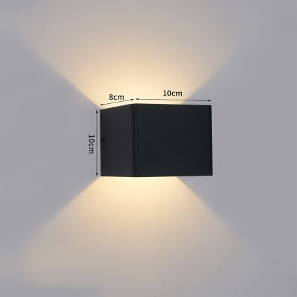 Brilagi - LED уличный настенный светильник DONNANI LED/5W/230V 10 см черный IP44