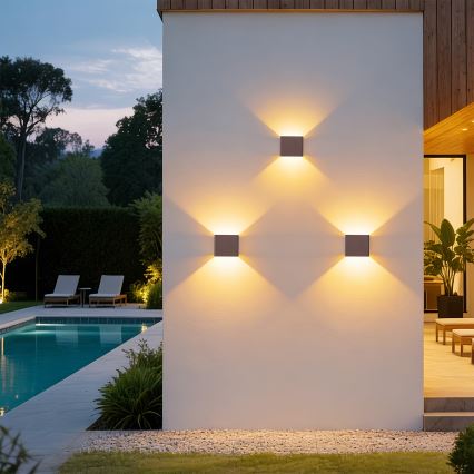 BRILAGI - LED уличный настенный светильник DONNANI LED/5W/230V 10 см коричневый IP44