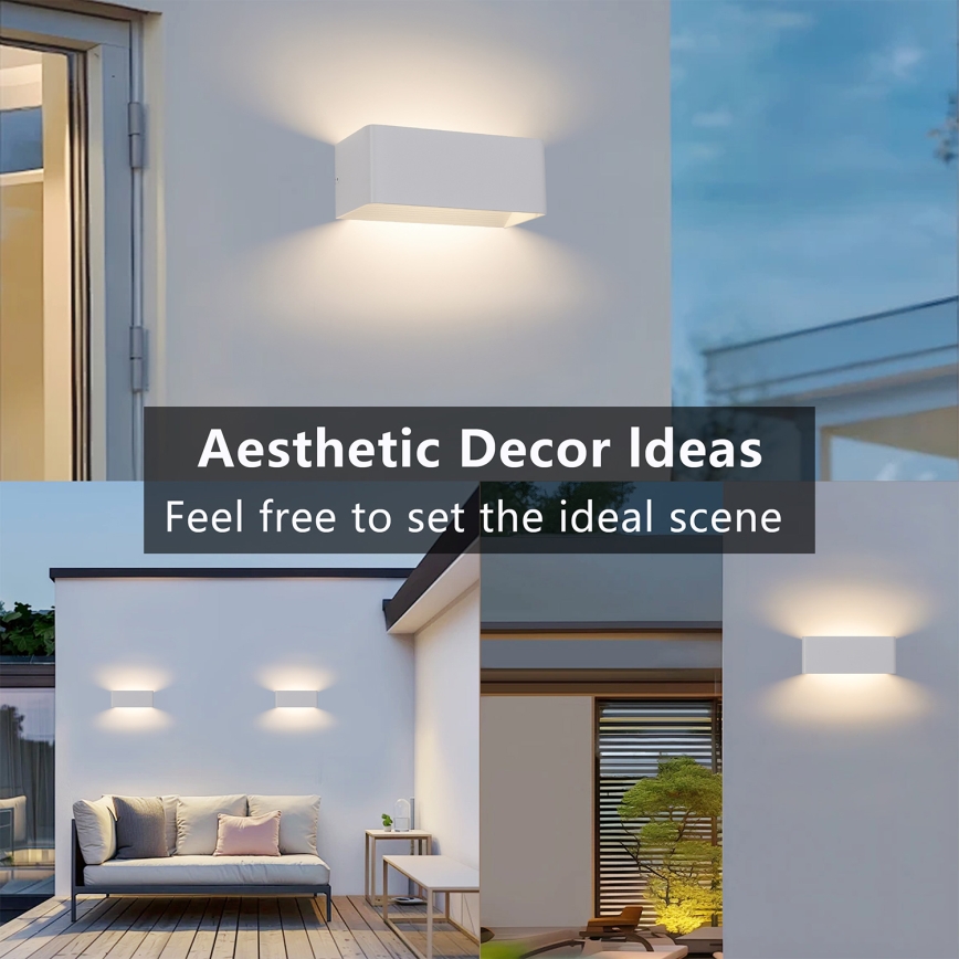 Brilagi - LED уличный настенный светильник DONNANI LED/7W/230V белый IP44