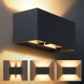 Brilagi - LED уличный настенный светильник DOUBLE CUBE LED/12 Вт/230 В антрацит IP65