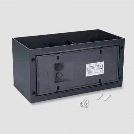 Brilagi - LED уличный настенный светильник DOUBLE CUBE LED/12 Вт/230 В антрацит IP65