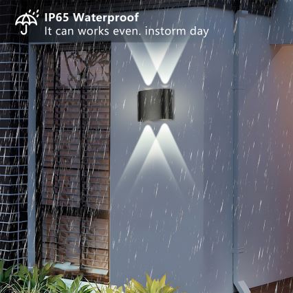 Brilagi - LED уличный настенный светильник FLAREBOX LED/4W/230V черный IP65