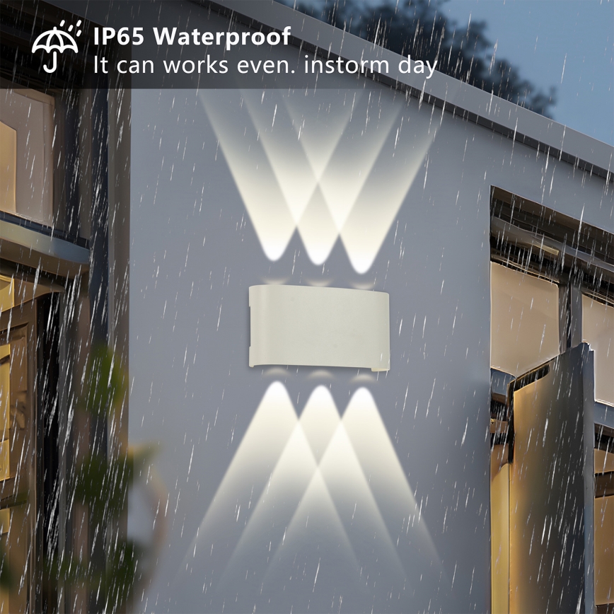 Brilagi - LED уличный настенный светильник FLAREBOX LED/6W/230V белый IP65