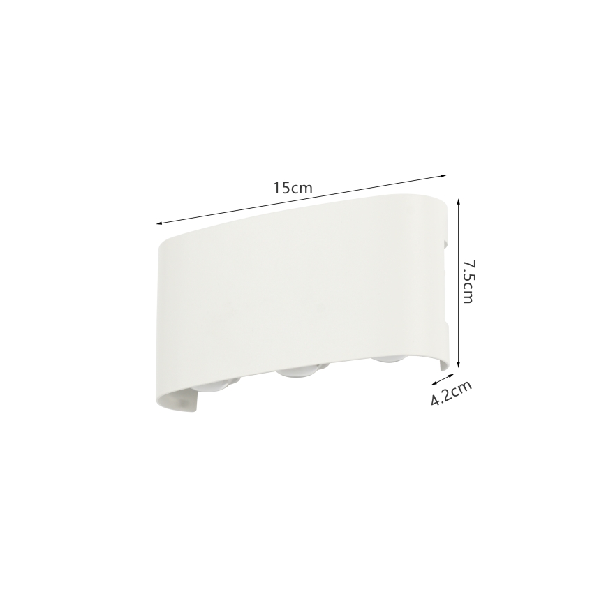 Brilagi - LED уличный настенный светильник FLAREBOX LED/6W/230V белый IP65